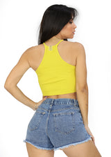 LP-KATE-04 Cyber Lime Top de Mujer