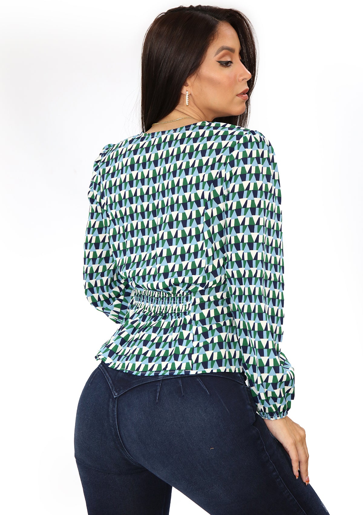 MH-34478T Green Blusa de Mujer