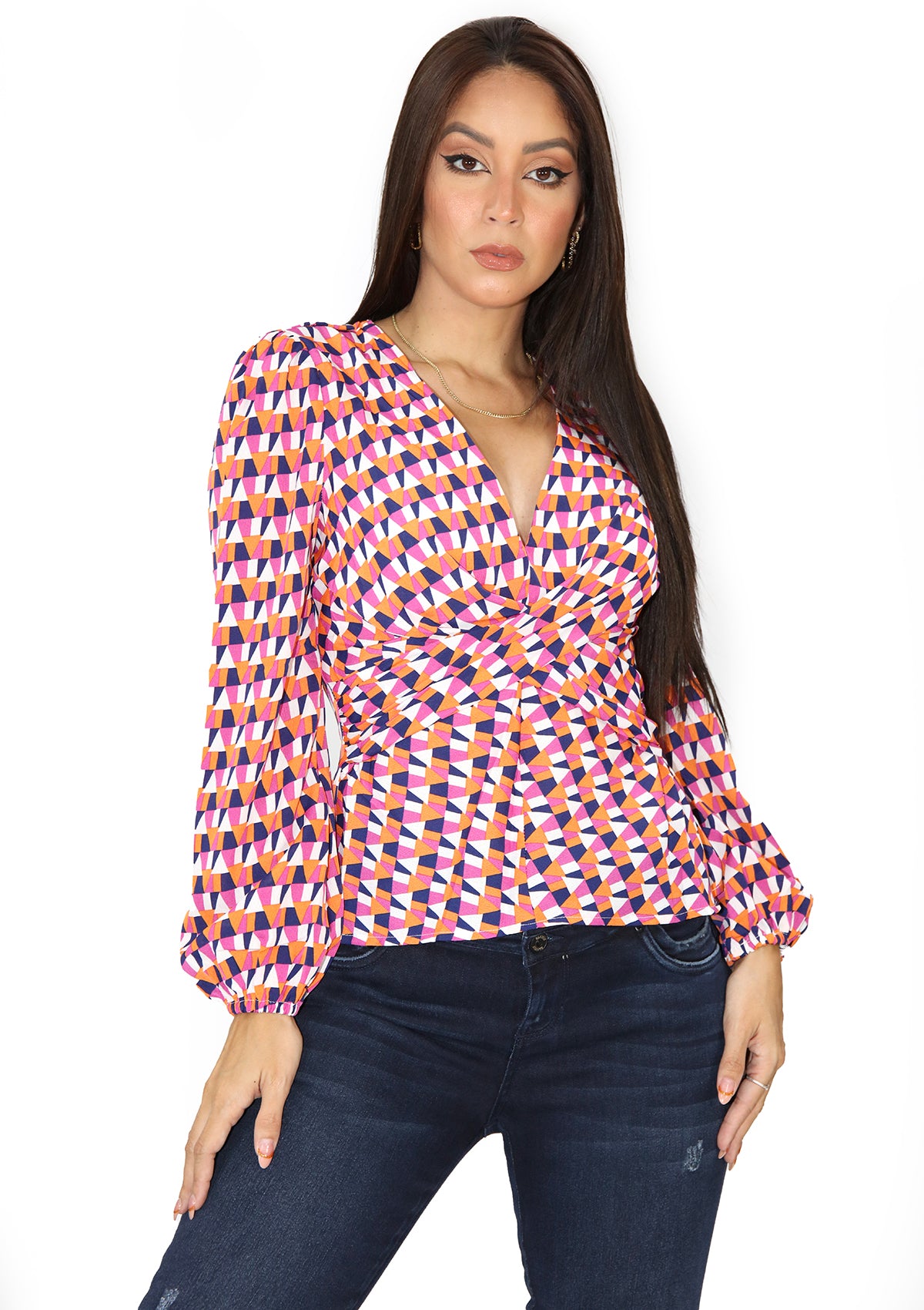 MH-34478-T Orange Blusa de Mujer