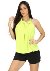 MH-38203-T Lime Blusa de Mujer