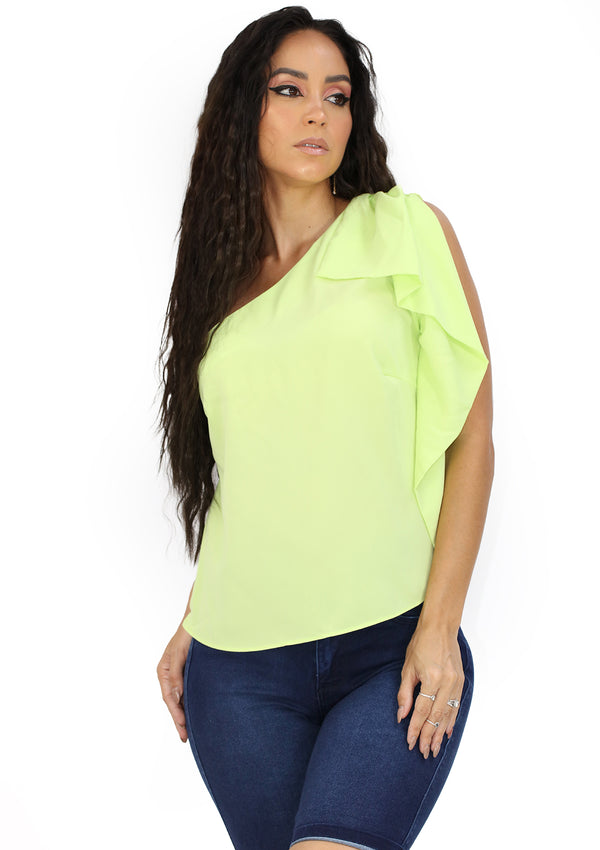 MH38935T Lime Blusa de Mujer