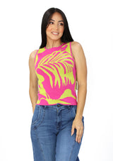 MH-42321-K Fuchsia / Lime Blusa de Mujer