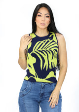 MH-42321-K Navy / Lime Blusa de Mujer