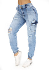 20935 Ripped Jogger Jean (Cargo) by Maripily Rivera