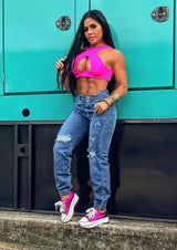 20937 Ripped Jogger Jean by Maripily Rivera