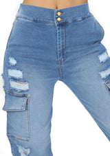 20941 Ripped Jogger Jean (Cargo) by Maripily Rivera