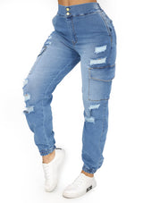 20941 Ripped Jogger Jean (Cargo) by Maripily Rivera