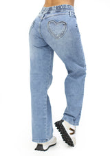 MRP21407 Light Denim Palazzo Jean by Maripily Rivera