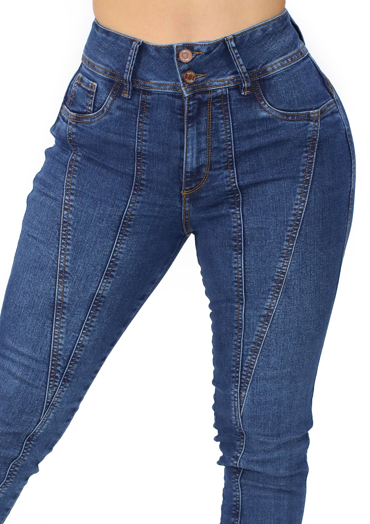 MRP-21421 Dark Denim Skinny Jean by Maripily Rivera