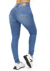 MRP21424 Medium Denim Skinny Jean by Maripily Rivera