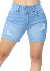 MRP21428 Light Denim Short by Maripily Rivera