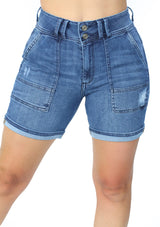 MRP21434 Medium Denim Short by Maripily Rivera