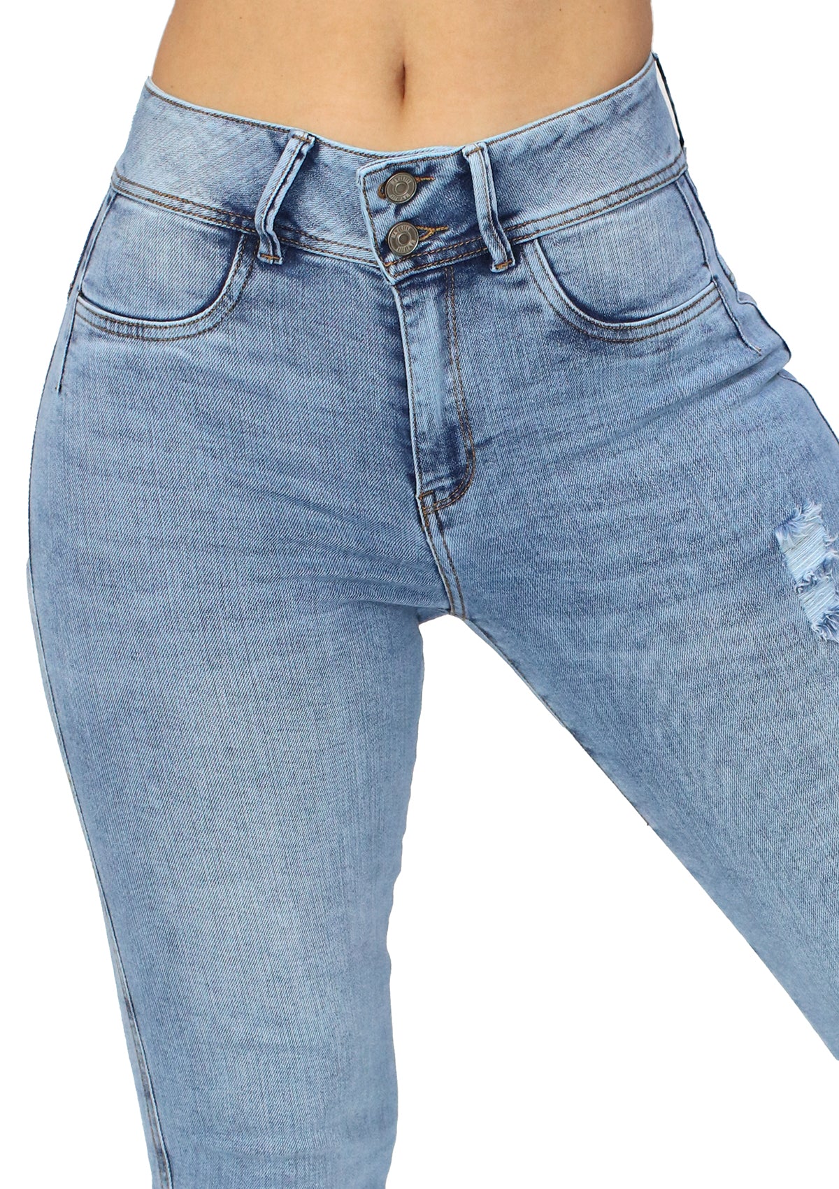 MRP-21435 Light Denim Skinny Jean by Maripily Rivera