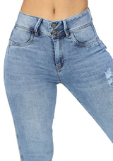MRP21435 Light Denim Skinny Jean by Maripily Rivera
