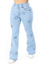 MRP21437 Light Denim Flare Fit Jean by Maripily Rivera