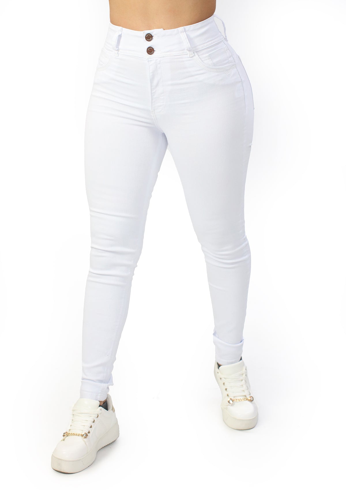 MRP-21438 White Denim Skinny Jean by Maripily Rivera