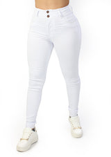 MRP21438 White Denim Skinny Jean by Maripily Rivera