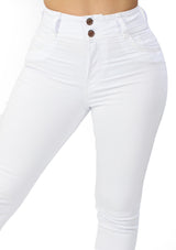 MRP21438 White Denim Skinny Jean by Maripily Rivera