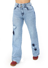 MRP21442 Light Denim Straight Fit Jean by Maripily Rivera