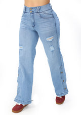 MRP21445 Light Denim Straight Fit Jean by Maripily Rivera