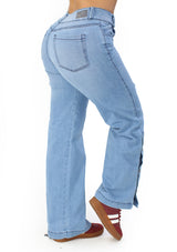 MRP21445 Light Denim Straight Fit Jean by Maripily Rivera