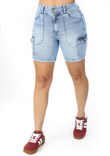 MRP21446 Light Denim Short by Maripily Rivera