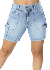 MRP21446 Light Denim Short by Maripily Rivera