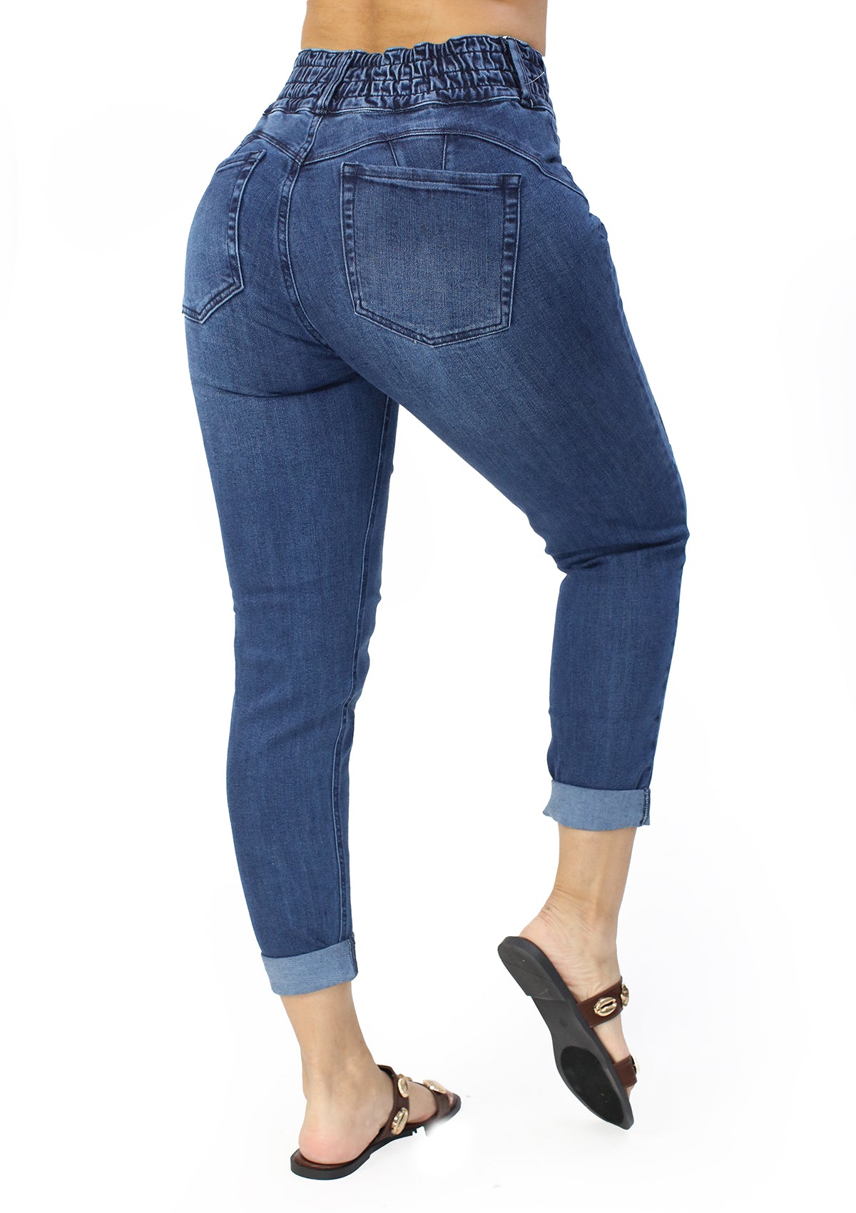 MRP-21450 Medium Denim Tobillero Jean by Maripily Rivera