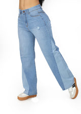 MRP21454 Light Denim Straight Fit Jean by Maripily Rivera