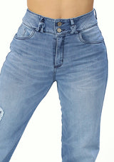 MRP21461 Light Denim Straight Fit Jean by Maripily Rivera