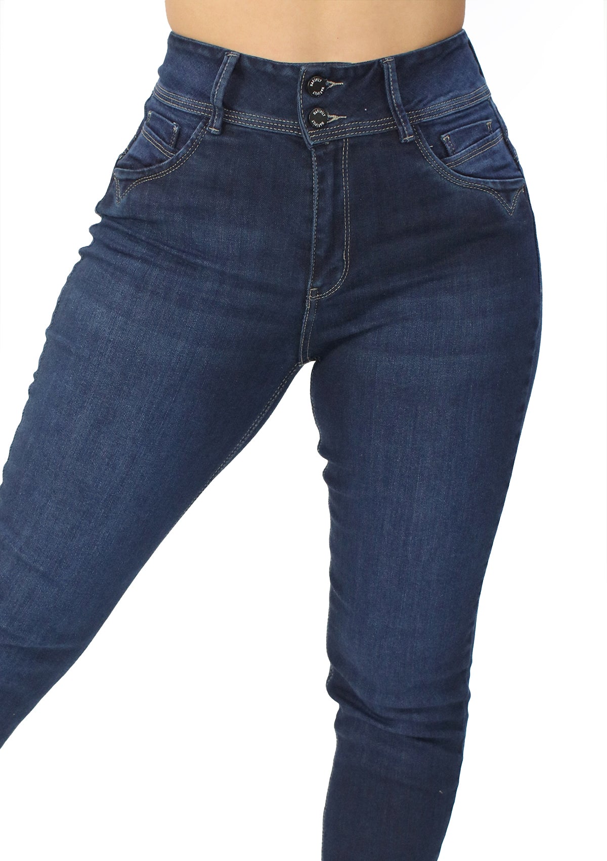 MRP-21464 Dark Denim Skinny Jean by Maripily Rivera