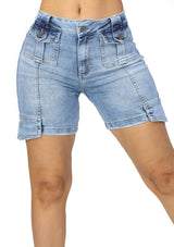 MRP21465 Light Denim Short by Maripily Rivera