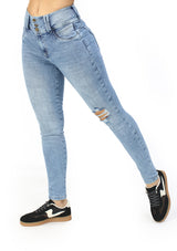 MRP21466 Light Denim Skinny Jean by Maripily Rivera