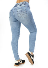 MRP21466 Light Denim Skinny Jean by Maripily Rivera
