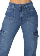 MRP21512 Medium Denim Straight Fit Jean by Maripily Rivera