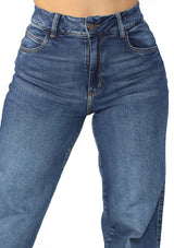 MRP21517 Medium Denim Wide Leg Jean by Maripily Rivera