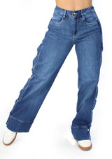 MRP21518 Medium Denim Straight Fit Jean by Maripily Rivera