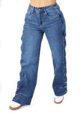 MRP21518 Medium Denim Straight Fit Jean by Maripily Rivera