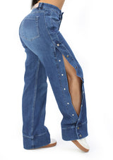 MRP21518 Medium Denim Straight Fit Jean by Maripily Rivera