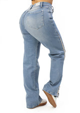 MRP21519 Light Denim Straight Fit Jean by Maripily Rivera