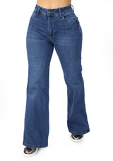 MRP21556 Medium Denim Flare Fit Jean by Maripily Rivera