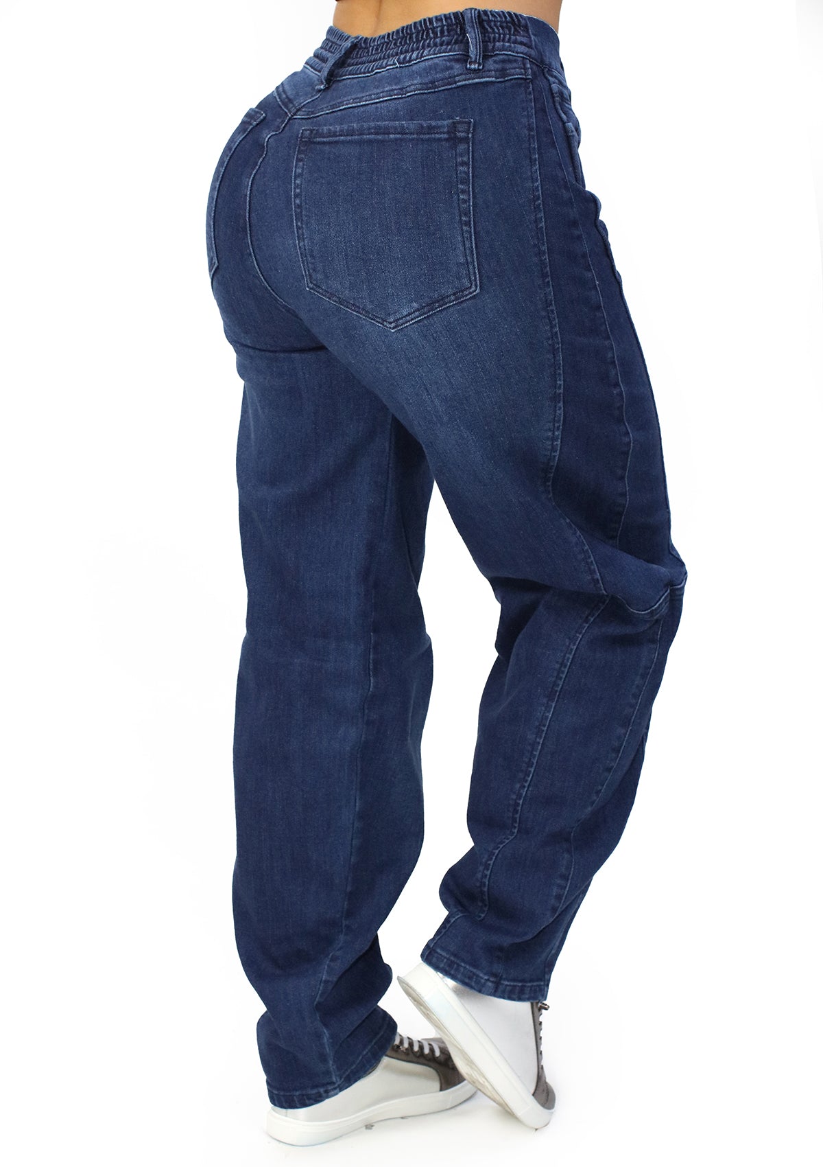 MRP-21559 Dark Denim Barrel Fit Jean by Maripily Rivera