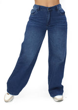 MRP21569 Medium Denim Straight Fit Jean by Maripily Rivera