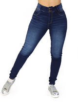 MRP21580 Medium Denim Skinny Jean by Maripily Rivera