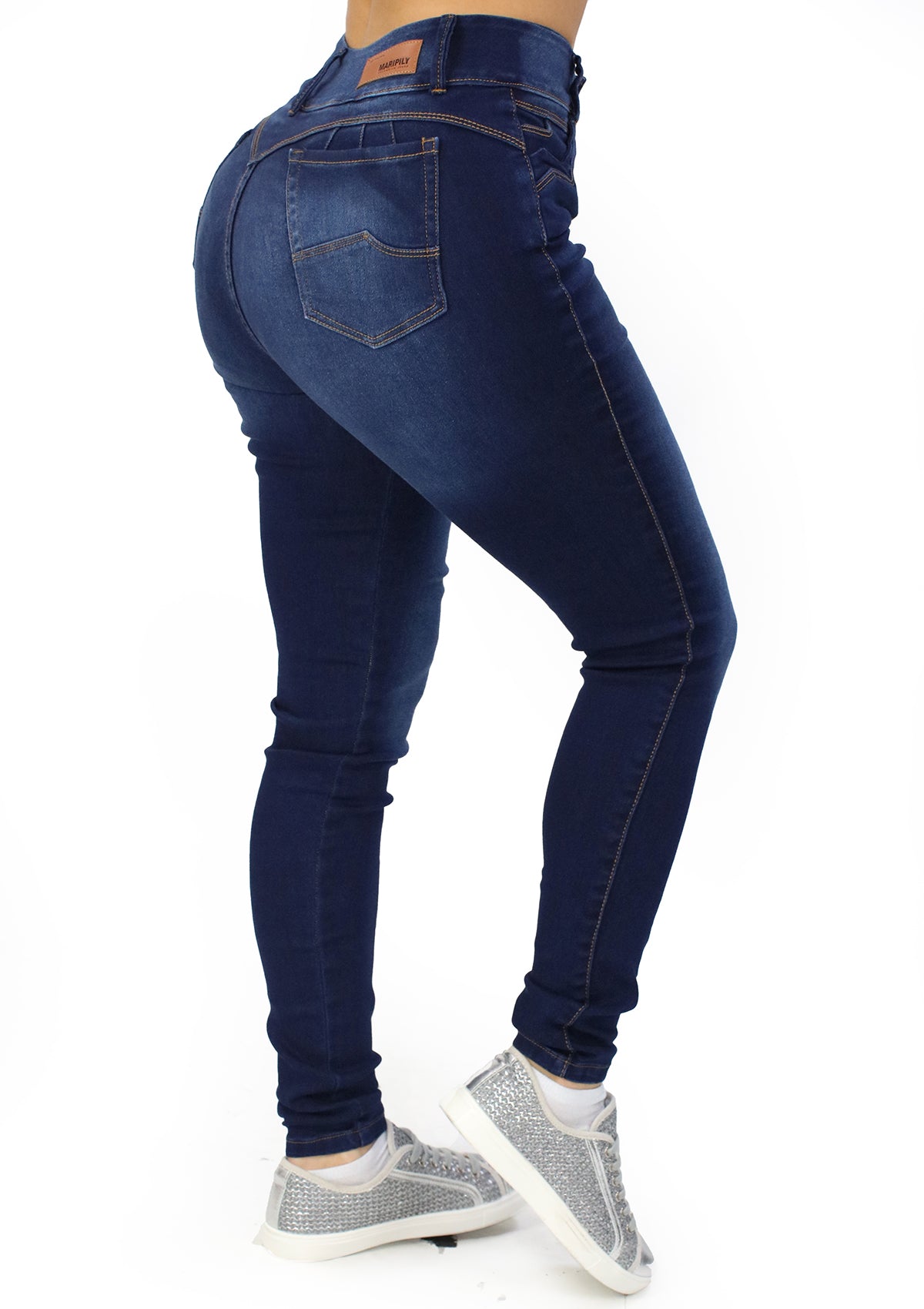 MRP-21580 Medium Denim Skinny Jean by Maripily Rivera