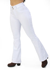 MRP21587 White Denim Flare Fit Jean by Maripily Rivera