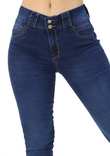 MRP21597 Dark Denim Skinny Jean by Maripily Rivera