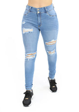 MRP21606 Light Denim Skinny Jean by Maripily Rivera