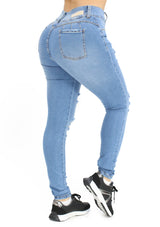 MRP21606 Light Denim Skinny Jean by Maripily Rivera