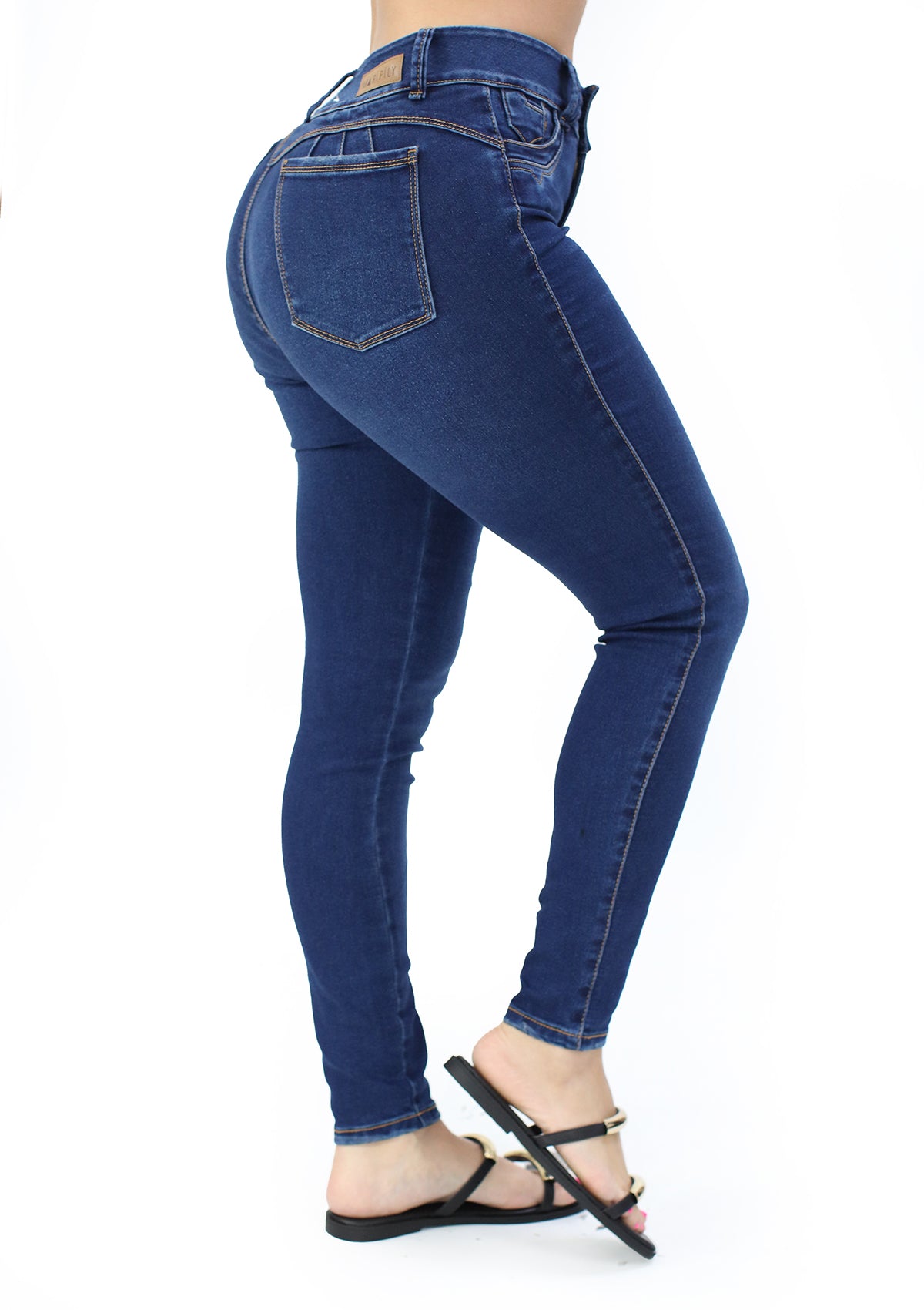 MRP-21612 Medium Denim Skinny Jean by Maripily Rivera